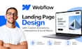design a webflow landing page with custom animations
