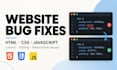 fix HTML CSS javascript bugs and responsive issues