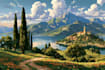 professional vector landscape illustration