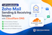 troubleshoot zoho mail sending and receiving issues with cloudflare dns