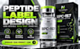 design research peptide vial label peptide label design peptide packaging design