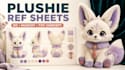 design plushie reference sheets, oc mascots, plush toy design, tech packs