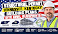 structural permit tennessee, kentucky building plans, site civil blueprints