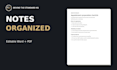 organize your messy notes into a clear word document