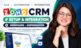zoho CRM integration, API, webhooks, data sync, app connectors, and bug fixing