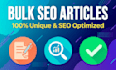 write bulk SEO optimized articles and blog posts