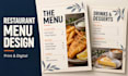 design a custom restaurant menu and cafe menu