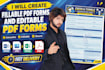 create fillable interactive form or editable PDF template