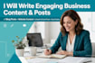 write professional business post and contact writing content