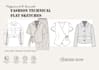 do professional fashion flat sketch drawing
