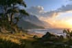 illustrate beautiful flat landscape illustration art