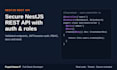 build a secure nestjs rest API with auth and roles