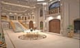 design architectural classic double height stair lobby and 3d staircase render