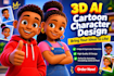 3d ai character image