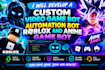 develop a custom video game bot, automation bot, roblox and anime game bot