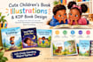 create cute childrens book illustrations and kdp book design