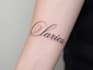design a delicate fine line tattoo lettering
