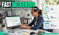 do fast data entry, copy paste, web research and excel data entry