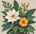 draw botanical illustration flower, plant