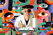 draw a cute and funny cartoon illustration