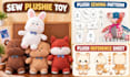 design and make custom plush toy plush sewing pattern plush reference sheet