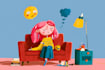 draw a cute and funny cartoon illustration