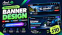 design professional you tube banners and website headers