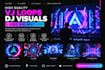 create high quality vj loop dj visuals logo animation