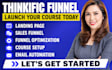 do thinkific course setup, online course sales funnel, membership automation