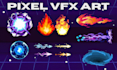 create pixel vfx animation, attack vfx, explosion particle effect, magic spell