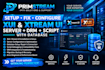 setup, fix xui server, xtream ui, drm script with database