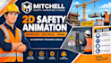 create 2d workplace safety and electrical hazard training video for US companies
