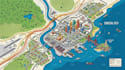 create a professional golf course map, golf map, vector map and location map