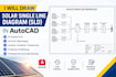 draw solar single line diagram sld in autocad