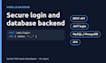 build a node js backend with secure login and database for your app