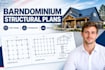 draft barndominium post frame foundation and structural plans