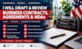 draft and review business contracts, agreements, and ndas