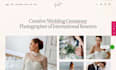 design squarespace wedding photographer website cinematic videographer website