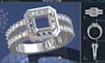 create custom 3d jewelry cad design for rings and pendants