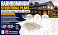 design barndominium structural plans, post frame, beams, trusses and framing