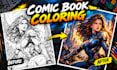 do comic book coloring and comic art coloring