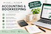 do accounting, data entry, bookkeeping, bank reconciliation