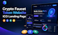 setup crypto faucet website, crypto token website ico crypto landing page