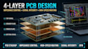 design 4 layer pcb with impedance control signal integrity high speed routing