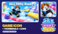 design a roblox game icon, thumbnail and logo