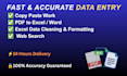 do fast data entry and web research
