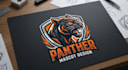do unique tiger panther mascot logo design