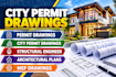 do architectural drawing,mep drawings,full permit set,texas,california architect