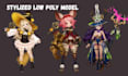 model rig animate stylized low poly 3d character model game assets npc model