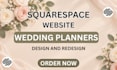 create an elegant squarespace website for wedding planners